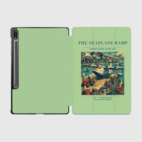 Thumbnail for VINTAGE G4068 - The Seaplane Ramp - Designed iPad & Samsung Tablet Cases design on lightgreen samsung