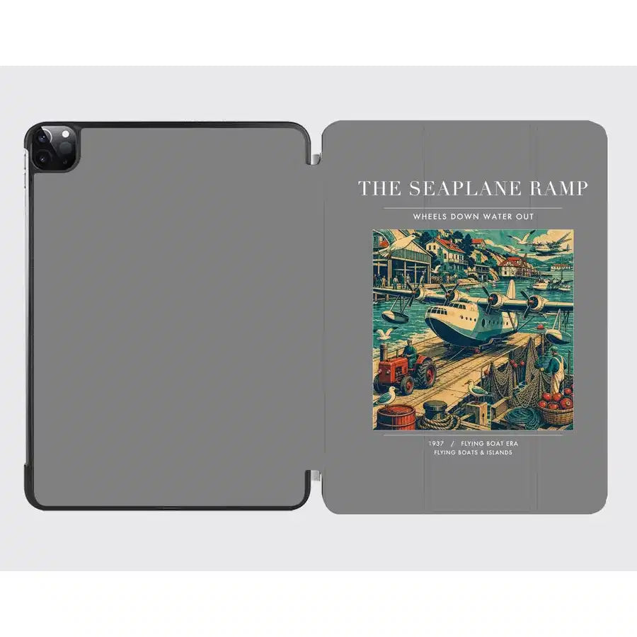 VINTAGE G4068 - The Seaplane Ramp - Designed iPad & Samsung Tablet Cases design on gray ipad
