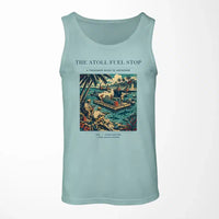 Thumbnail for VINTAGE G4069 - The Atoll Fuel Stop - Designed Tank Tops design on lightgreen