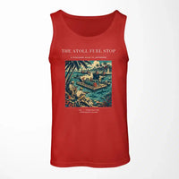 Thumbnail for VINTAGE G4069 - The Atoll Fuel Stop - Designed Tank Tops design on red