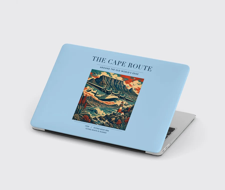 VINTAGE G4070 - The Cape Route - Designed MacBook Cases design on lightblue