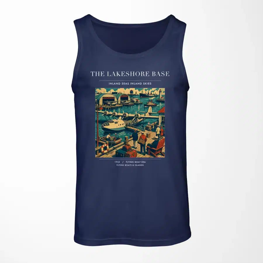 VINTAGE G4071 - The Lakeshore Base - Designed Tank Tops design on darkblue
