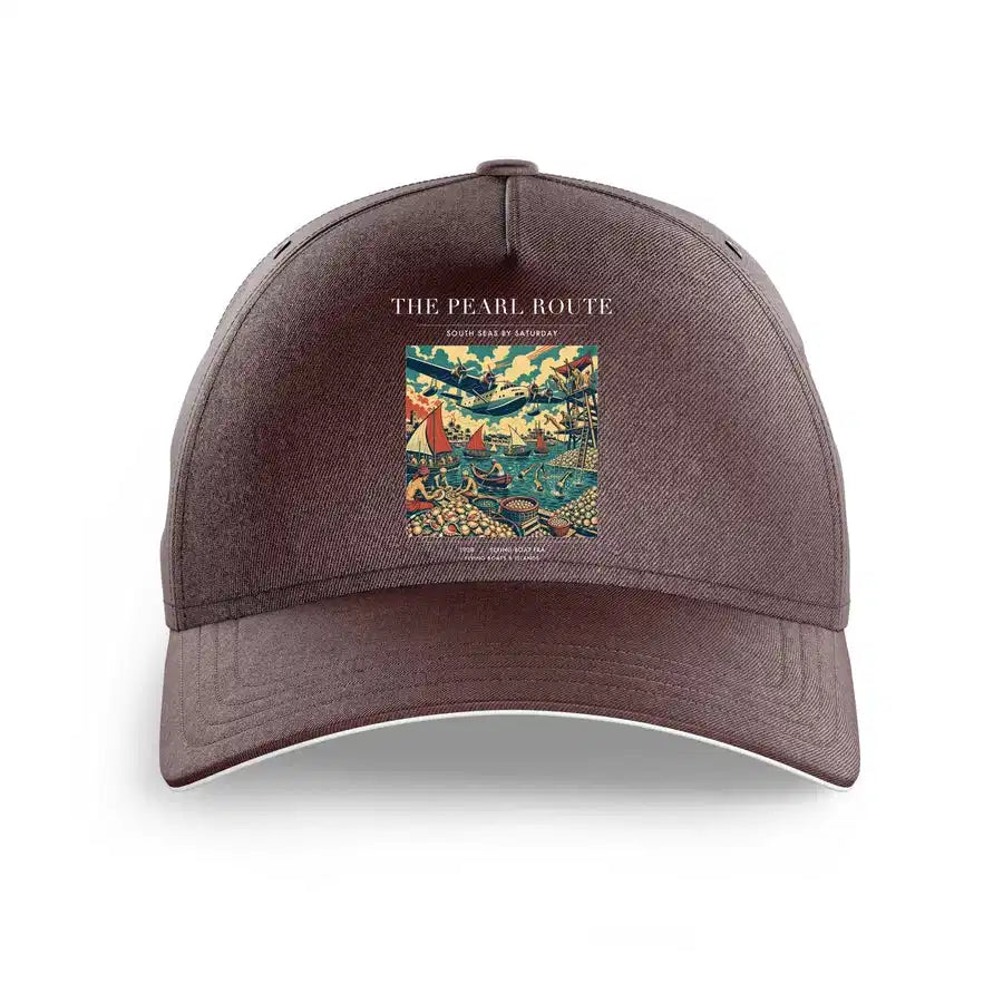 VINTAGE G4072 - The Pearl Route - Printed Hat design on brown