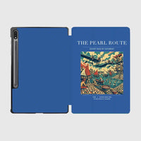 Thumbnail for VINTAGE G4072 - The Pearl Route - Designed iPad & Samsung Tablet Cases design on blue samsung