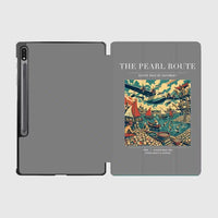 Thumbnail for VINTAGE G4072 - The Pearl Route - Designed iPad & Samsung Tablet Cases design on gray samsung