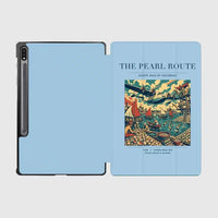Thumbnail for VINTAGE G4072 - The Pearl Route - Designed iPad & Samsung Tablet Cases design on lightblue samsung
