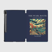 Thumbnail for VINTAGE G4072 - The Pearl Route - Designed iPad & Samsung Tablet Cases design on navyblue samsung