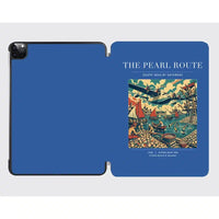 Thumbnail for VINTAGE G4072 - The Pearl Route - Designed iPad & Samsung Tablet Cases design on blue ipad