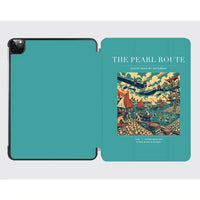 Thumbnail for VINTAGE G4072 - The Pearl Route - Designed iPad & Samsung Tablet Cases design on turquoise ipad