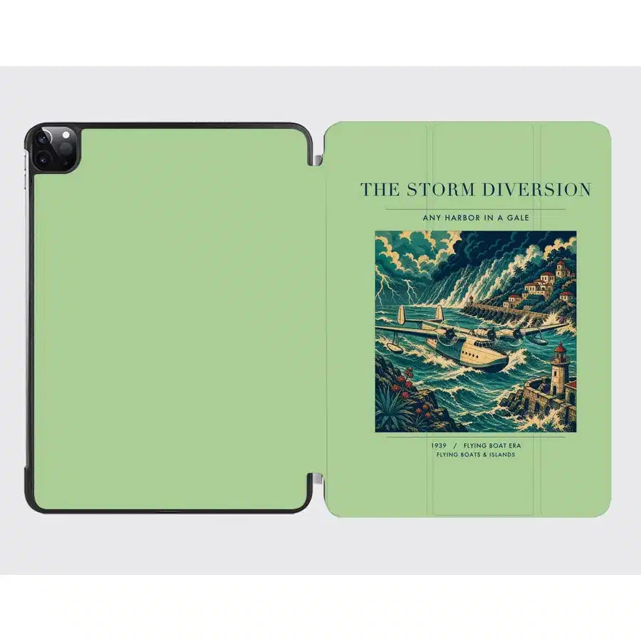 VINTAGE G4074 - The Storm Diversion - Designed iPad & Samsung Tablet Cases design on lightgreen ipad