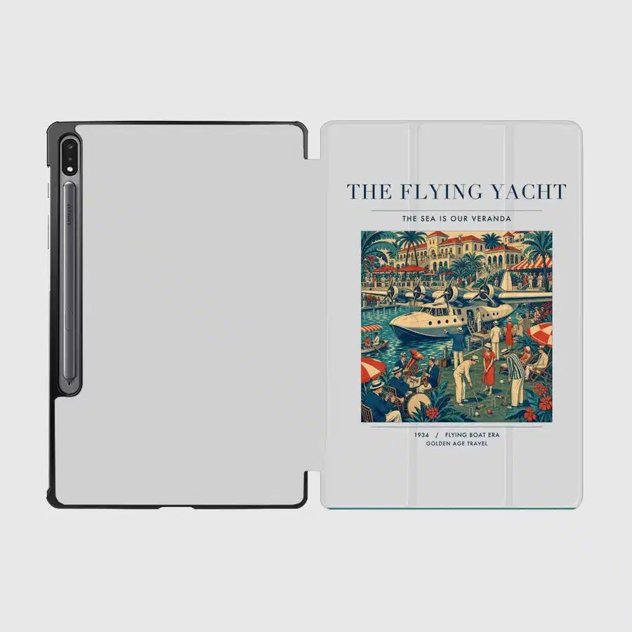 VINTAGE G4075 - The Flying Yacht - Designed iPad & Samsung Tablet Cases design on lightgray samsung