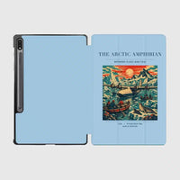 Thumbnail for VINTAGE G4076 - The Arctic Amphibian - Designed iPad & Samsung Tablet Cases design on lightblue samsung