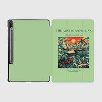 Thumbnail for VINTAGE G4076 - The Arctic Amphibian - Designed iPad & Samsung Tablet Cases design on lightgreen samsung