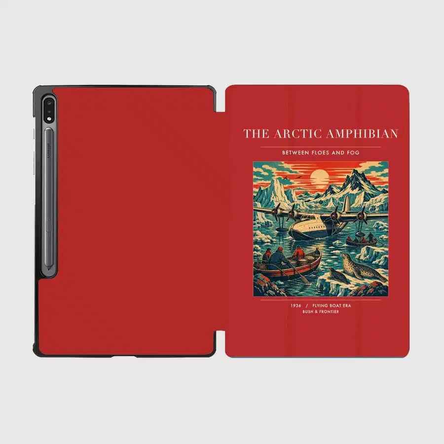 VINTAGE G4076 - The Arctic Amphibian - Designed iPad & Samsung Tablet Cases design on red samsung