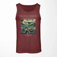 Thumbnail for VINTAGE G4077 - The Canal Stopover - Designed Tank Tops design on darkred