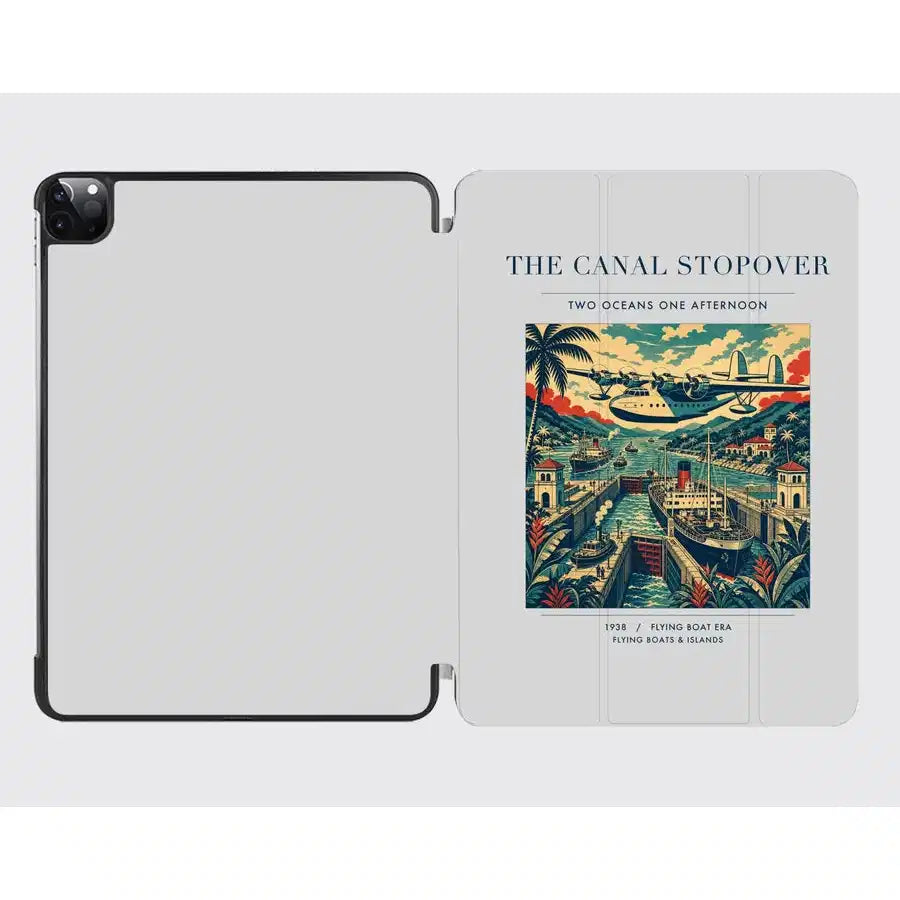 VINTAGE G4077 - The Canal Stopover - Designed iPad & Samsung Tablet Cases design on lightgray ipad