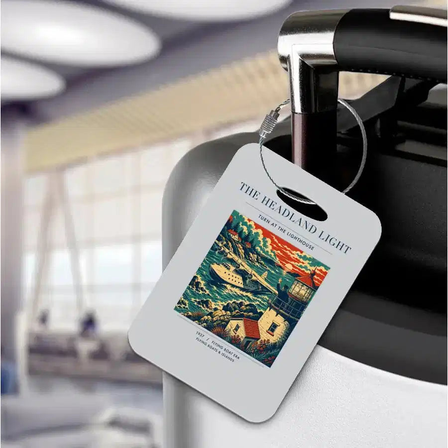 VINTAGE G4078 - The Headland Light - Acrylic Luggage Tags design on lightgray