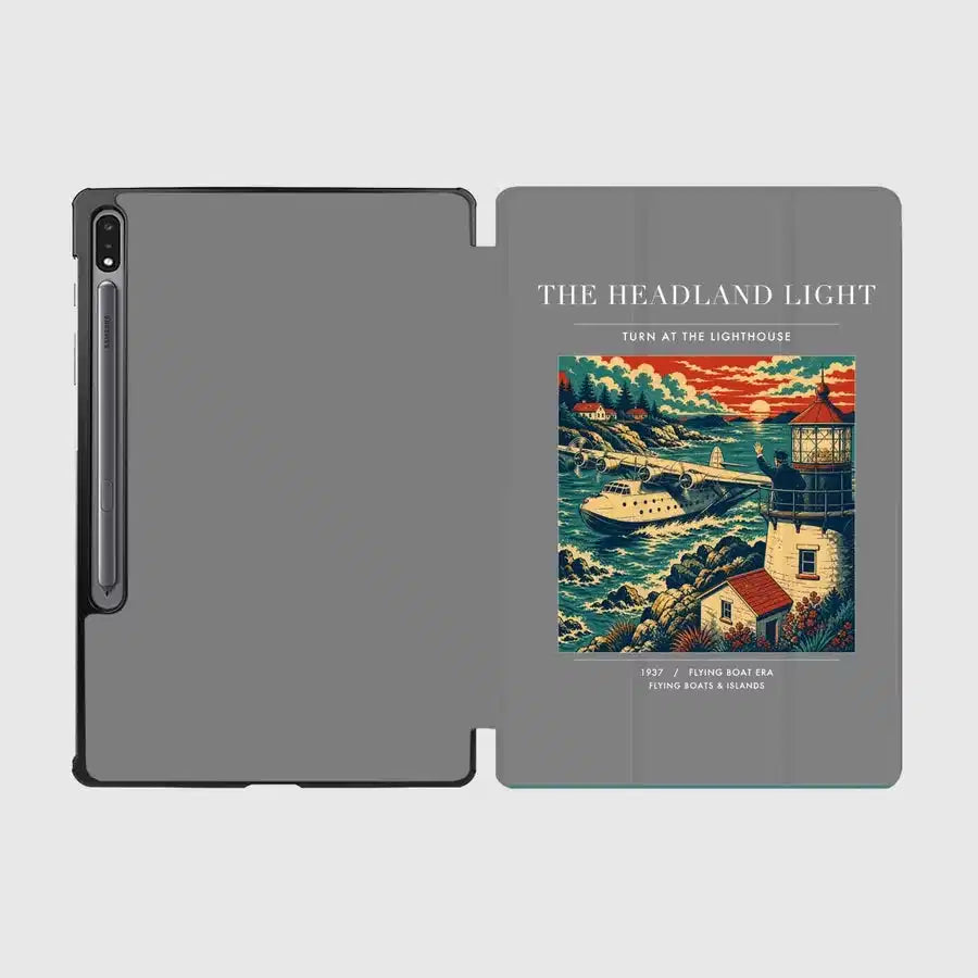 VINTAGE G4078 - The Headland Light - Designed iPad & Samsung Tablet Cases design on gray samsung