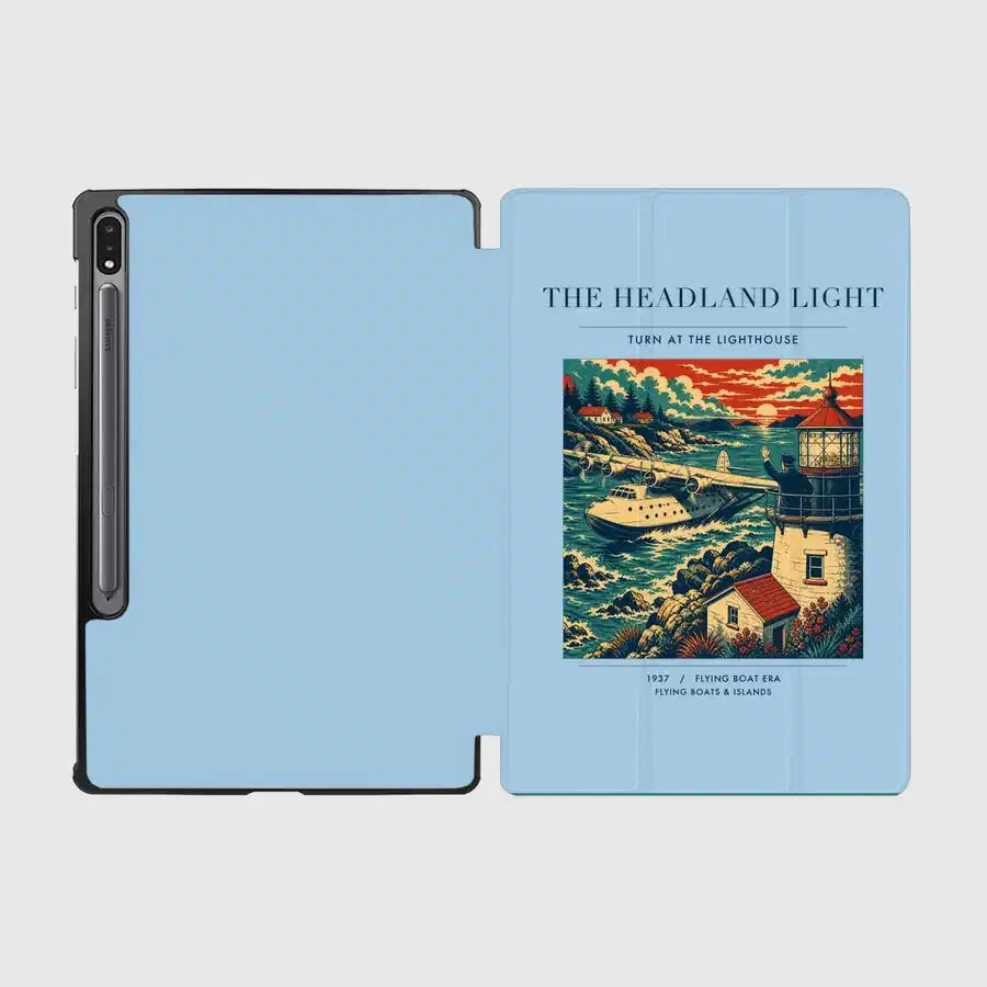 VINTAGE G4078 - The Headland Light - Designed iPad & Samsung Tablet Cases design on lightblue samsung
