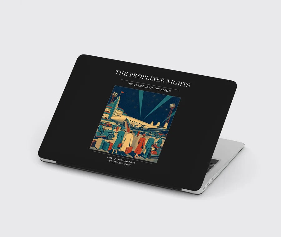 VINTAGE G4080 - The Propliner Nights - Designed MacBook Cases design on black