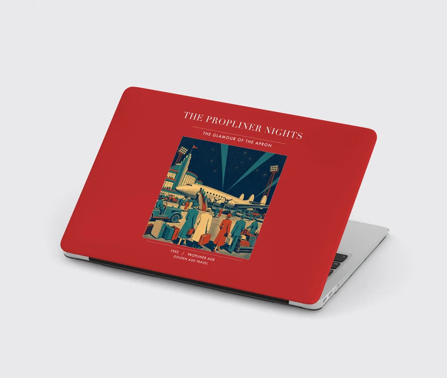 VINTAGE G4080 - The Propliner Nights - Designed MacBook Cases design on red