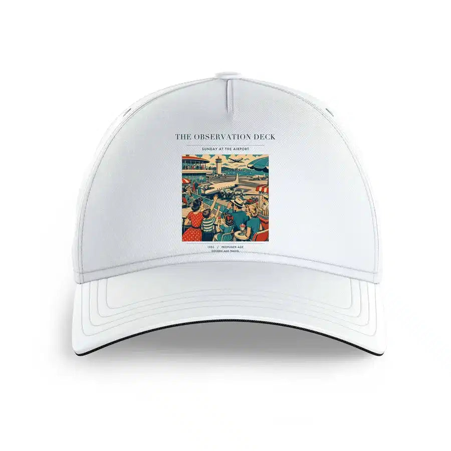 VINTAGE G4081 - The Observation Deck - Printed Hat design on white