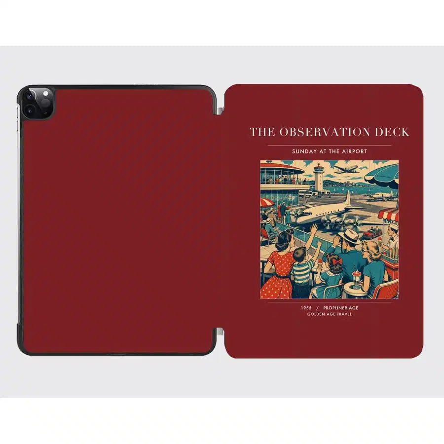 VINTAGE G4081 - The Observation Deck - Designed iPad & Samsung Tablet Cases design on darkred ipad