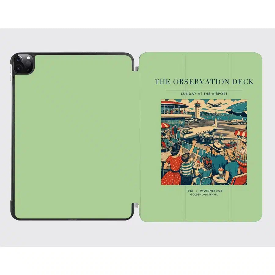 VINTAGE G4081 - The Observation Deck - Designed iPad & Samsung Tablet Cases design on lightgreen ipad