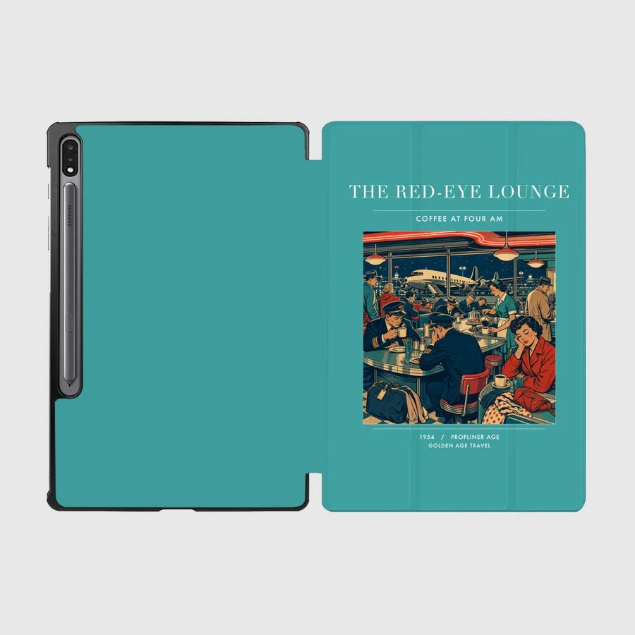 VINTAGE G4082 - The Red-Eye Lounge - Designed iPad & Samsung Tablet Cases design on turquoise samsung