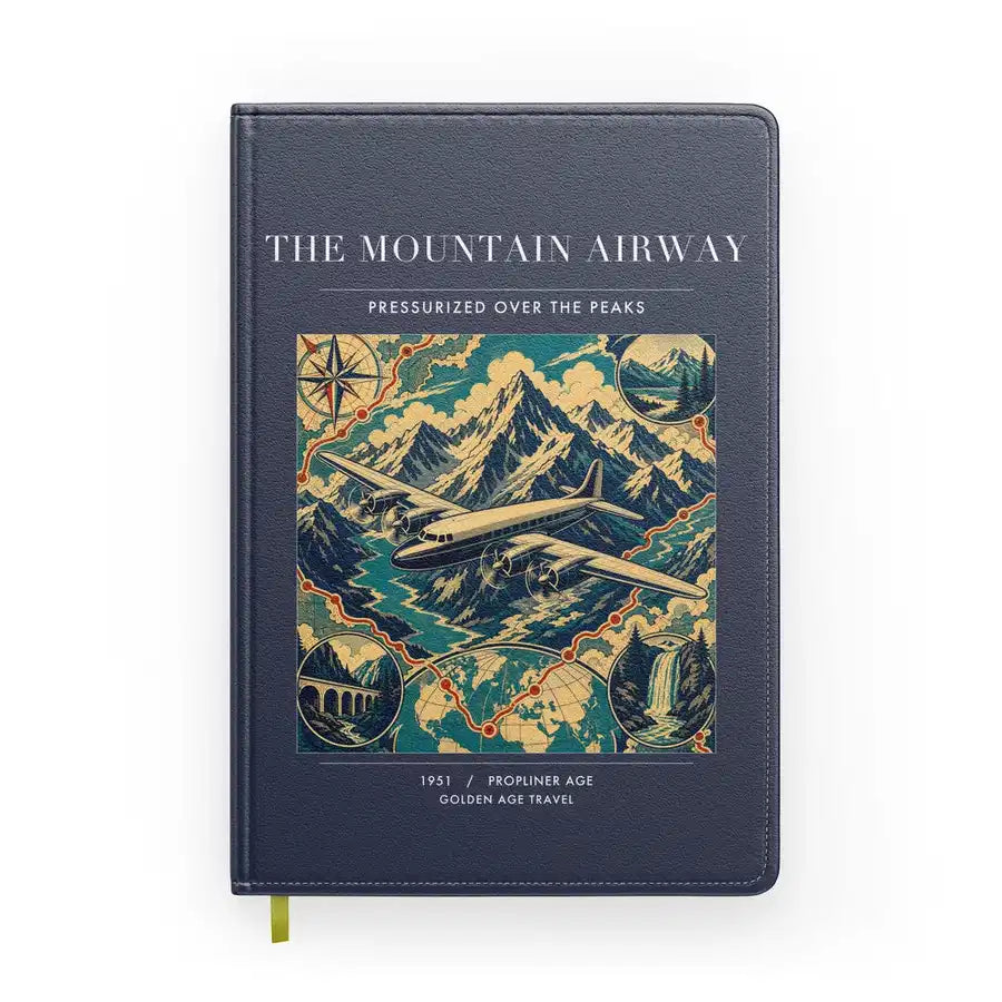 VINTAGE G4083 - The Mountain Airway - Designed Notebooks design on navyblue