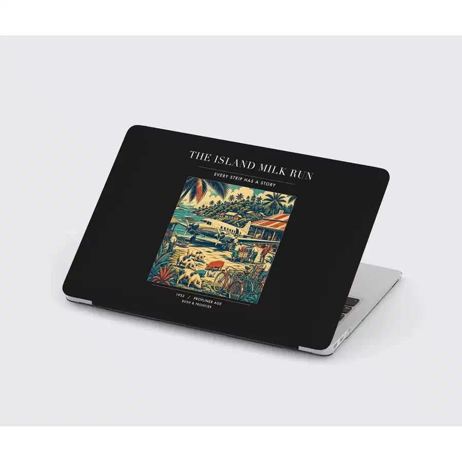 VINTAGE G4084 - The Island Milk Run - Designed MacBook Cases design on black