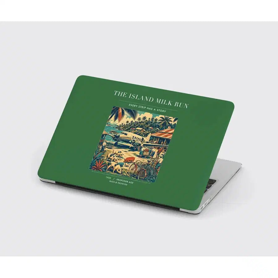 VINTAGE G4084 - The Island Milk Run - Designed MacBook Cases design on green