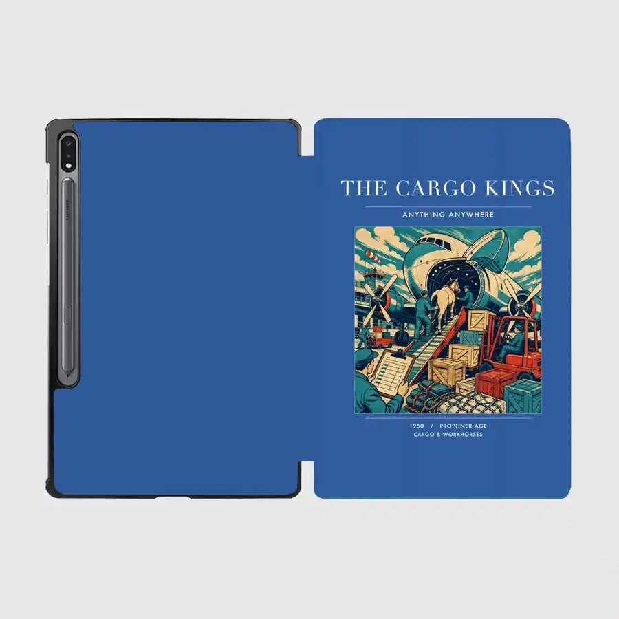 VINTAGE G4085 - The Cargo Kings - Designed iPad & Samsung Tablet Cases design on blue samsung