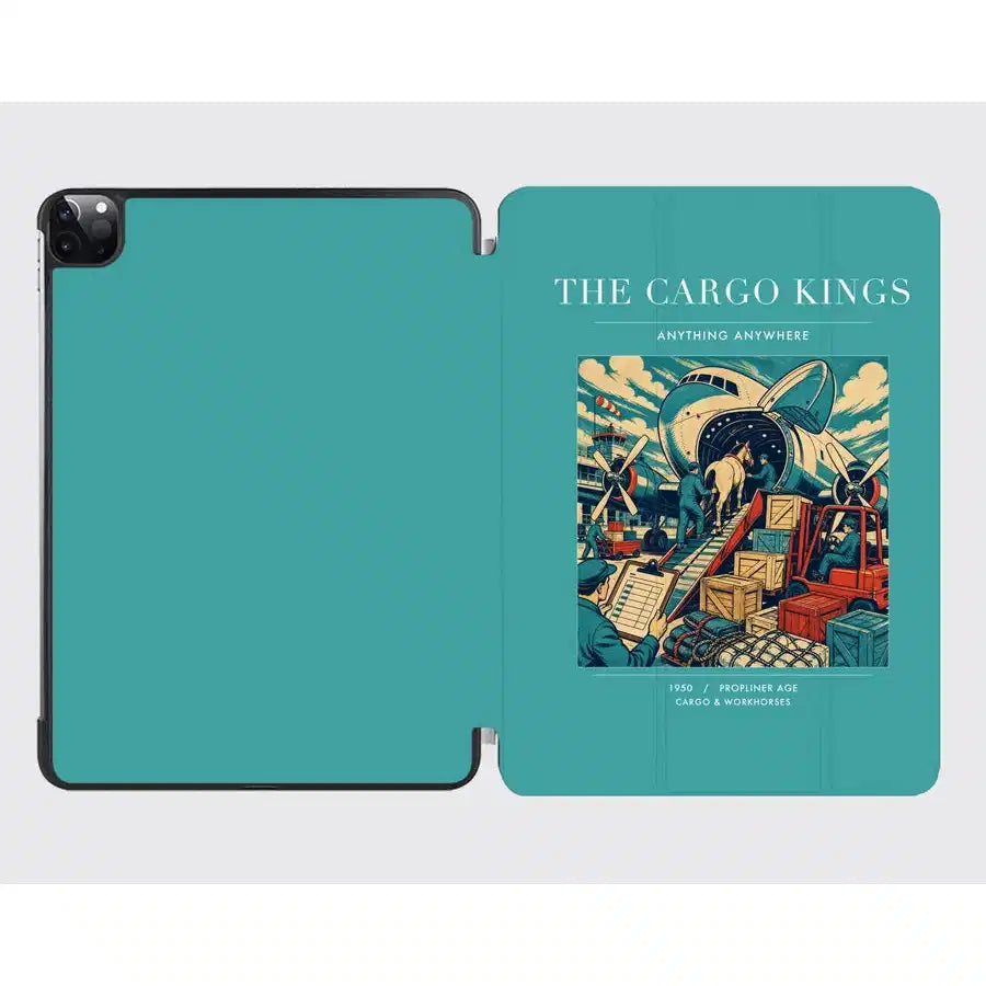 VINTAGE G4085 - The Cargo Kings - Designed iPad & Samsung Tablet Cases design on turquoise ipad