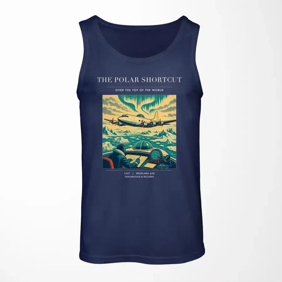 VINTAGE G4086 - The Polar Shortcut - Designed Tank Tops design on darkblue