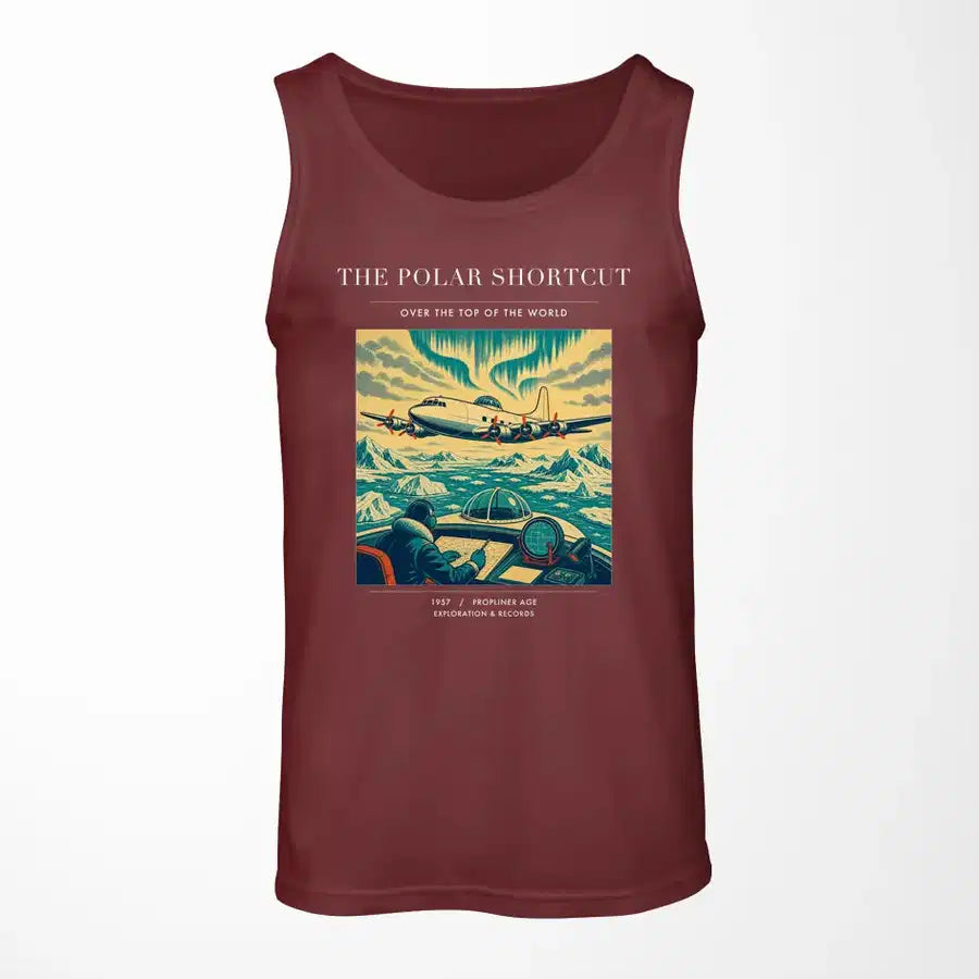 VINTAGE G4086 - The Polar Shortcut - Designed Tank Tops design on darkred