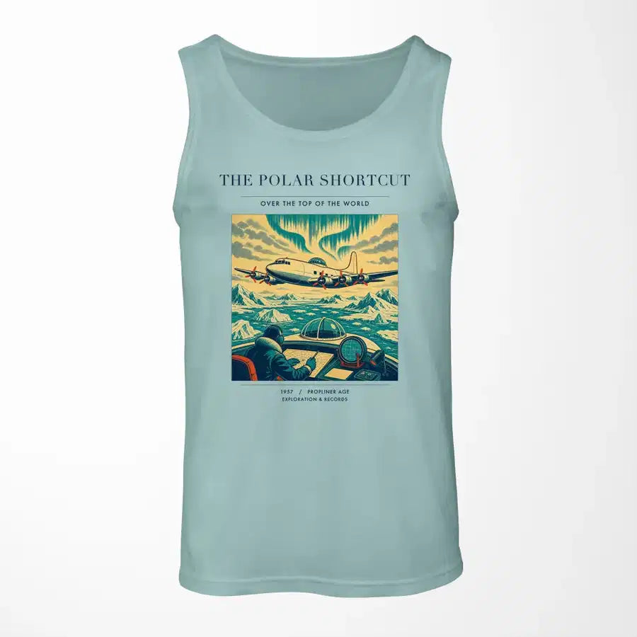 VINTAGE G4086 - The Polar Shortcut - Designed Tank Tops design on lightgreen