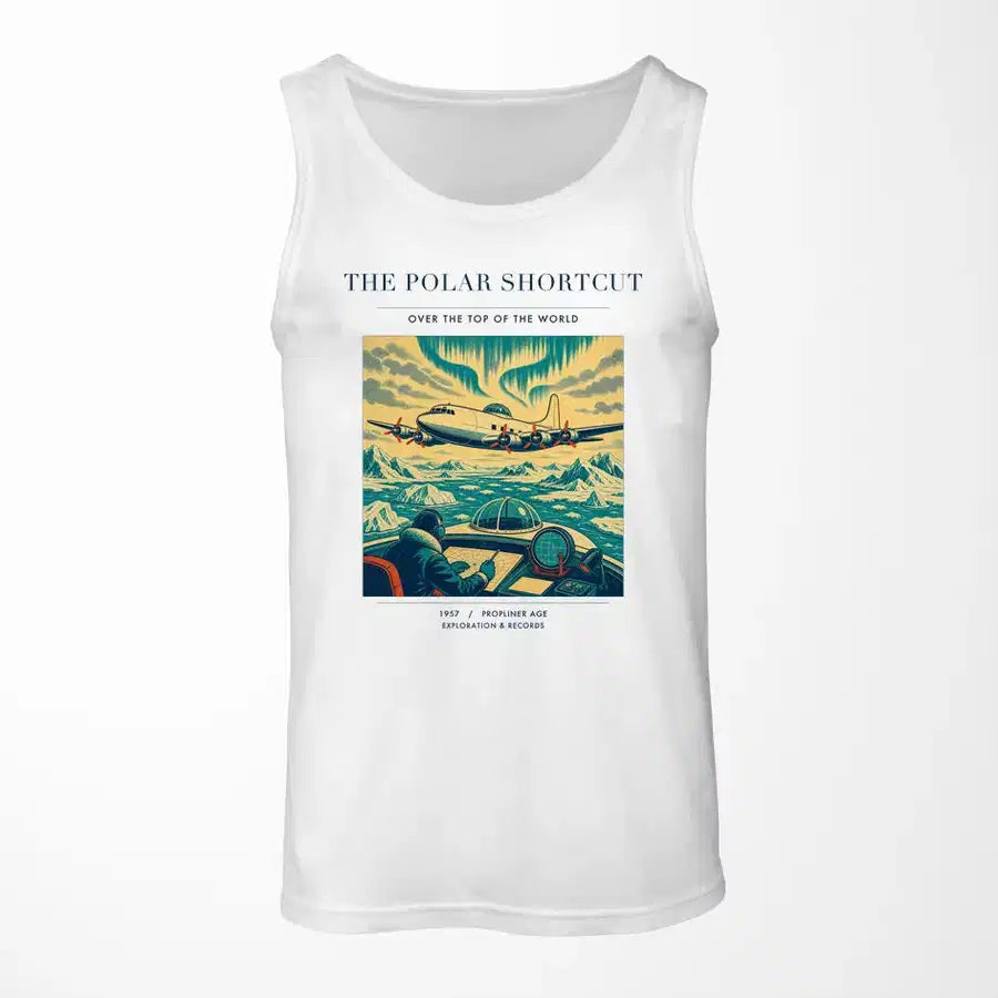 VINTAGE G4086 - The Polar Shortcut - Designed Tank Tops design on white