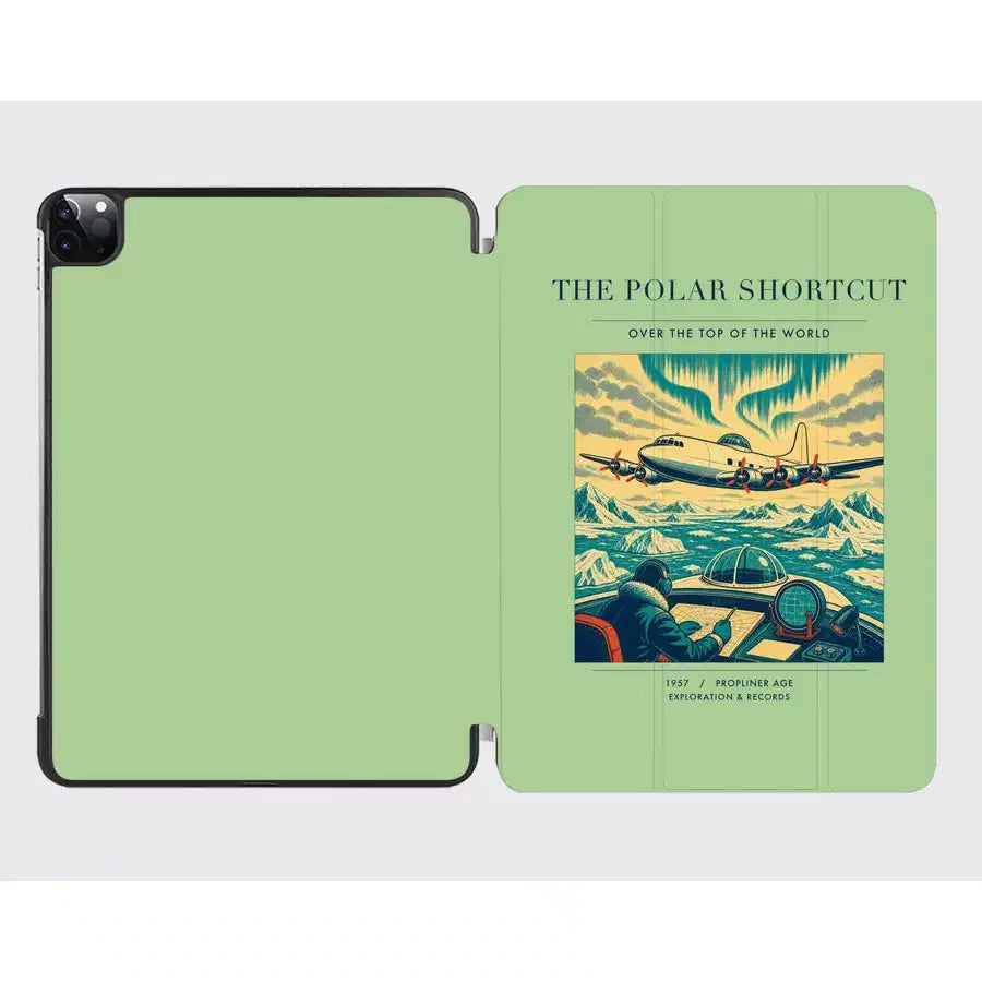 VINTAGE G4086 - The Polar Shortcut - Designed iPad & Samsung Tablet Cases design on lightgreen ipad