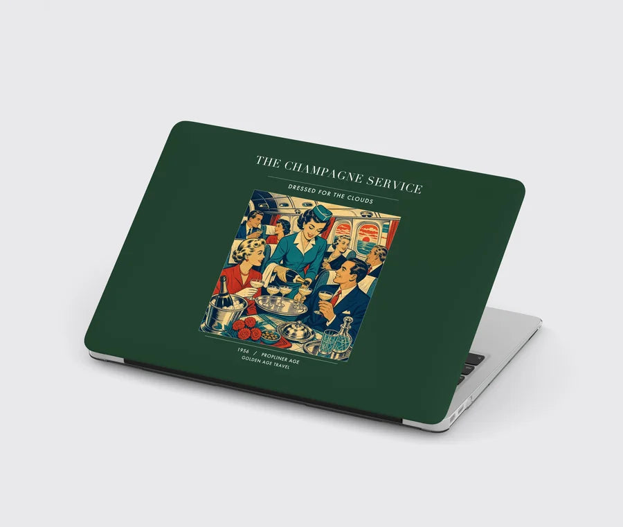 VINTAGE G4087 - The Champagne Service - Designed MacBook Cases design on darkgreen