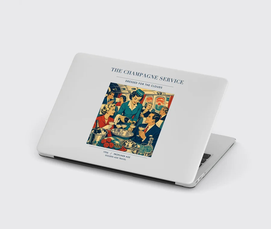 VINTAGE G4087 - The Champagne Service - Designed MacBook Cases design on lightgray
