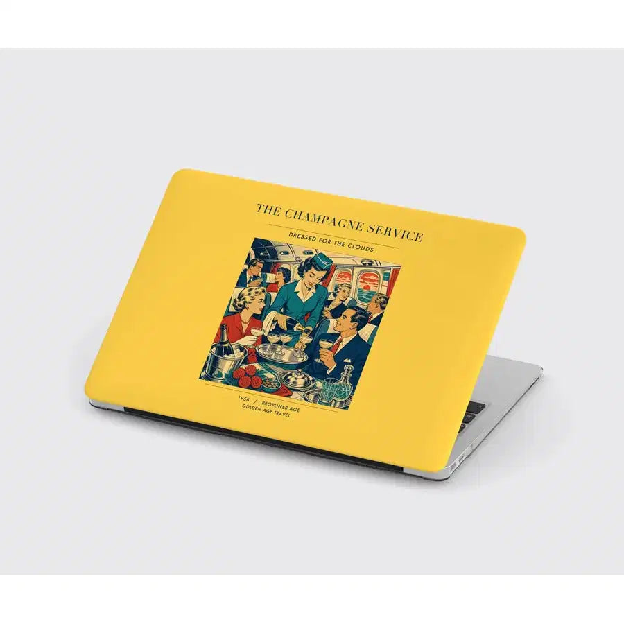 VINTAGE G4087 - The Champagne Service - Designed MacBook Cases design on yellow