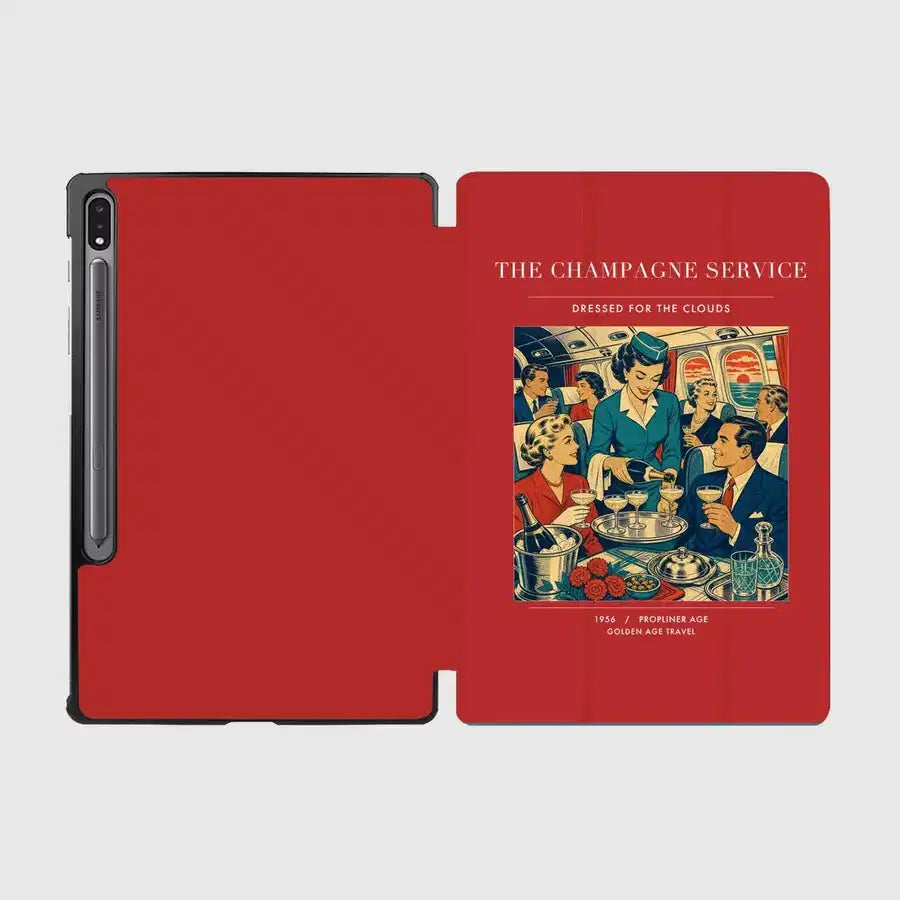 VINTAGE G4087 - The Champagne Service - Designed iPad & Samsung Tablet Cases design on red samsung