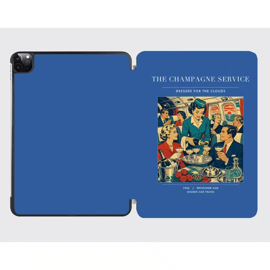 VINTAGE G4087 - The Champagne Service - Designed iPad & Samsung Tablet Cases design on blue ipad