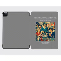Thumbnail for VINTAGE G4087 - The Champagne Service - Designed iPad & Samsung Tablet Cases design on gray ipad