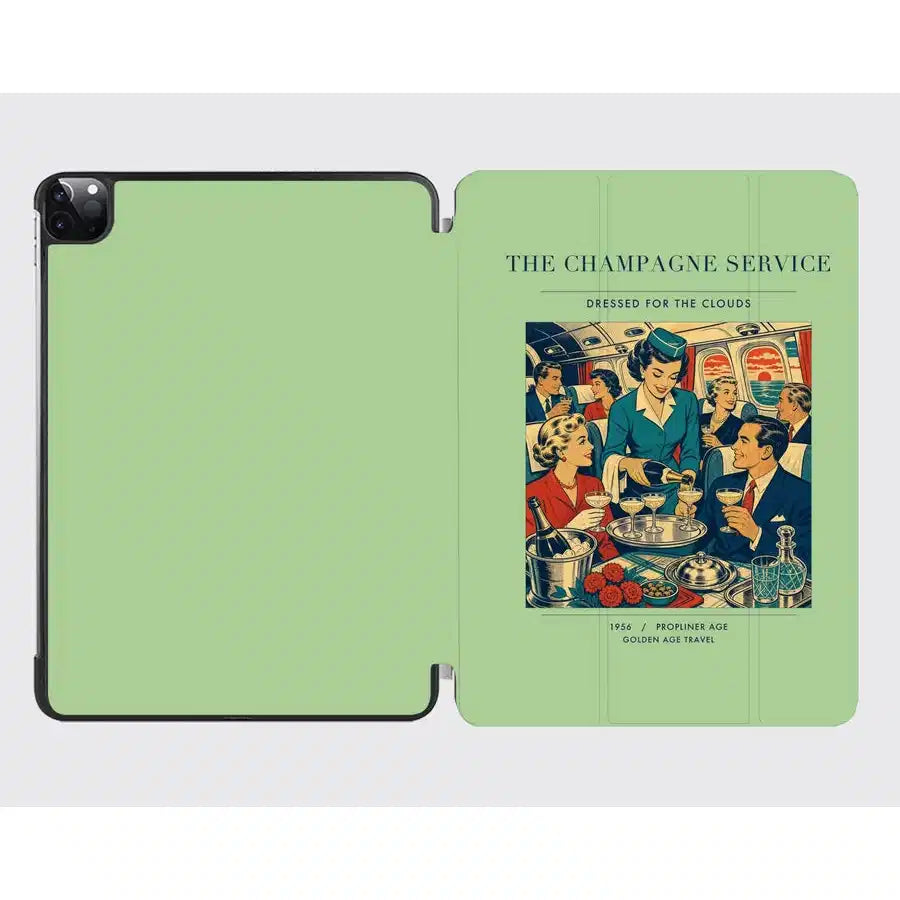VINTAGE G4087 - The Champagne Service - Designed iPad & Samsung Tablet Cases design on lightgreen ipad