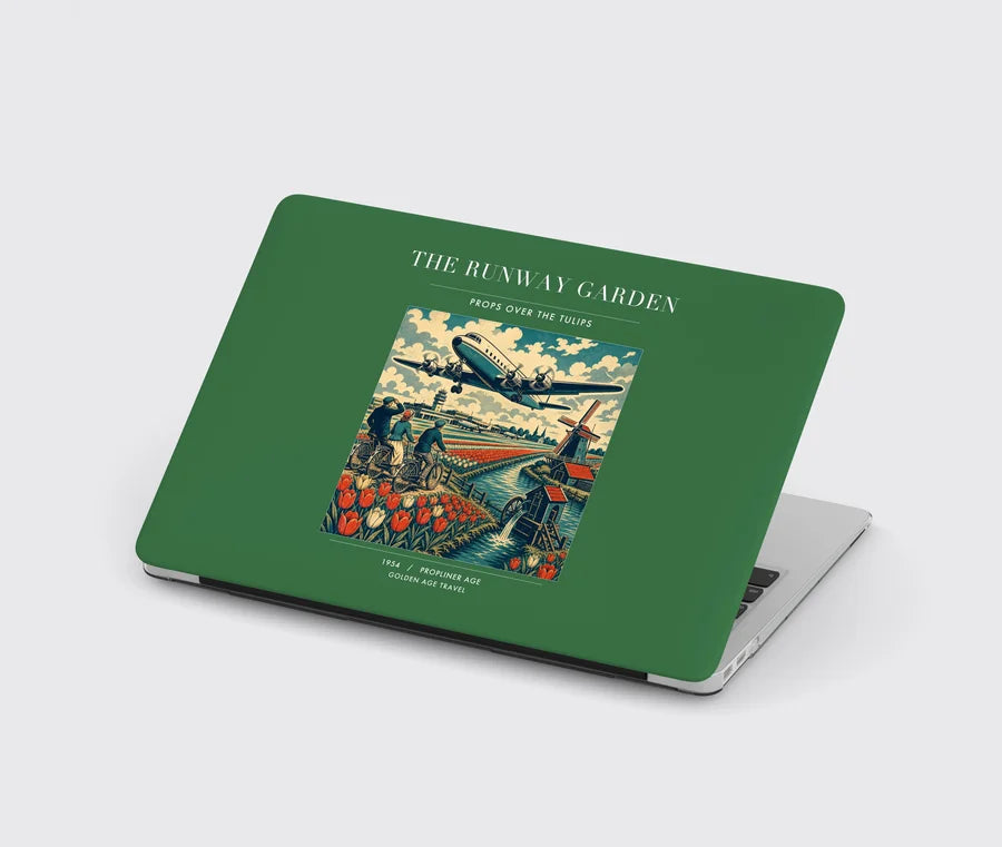 VINTAGE G4089 - The Runway Garden - Designed MacBook Cases design on green