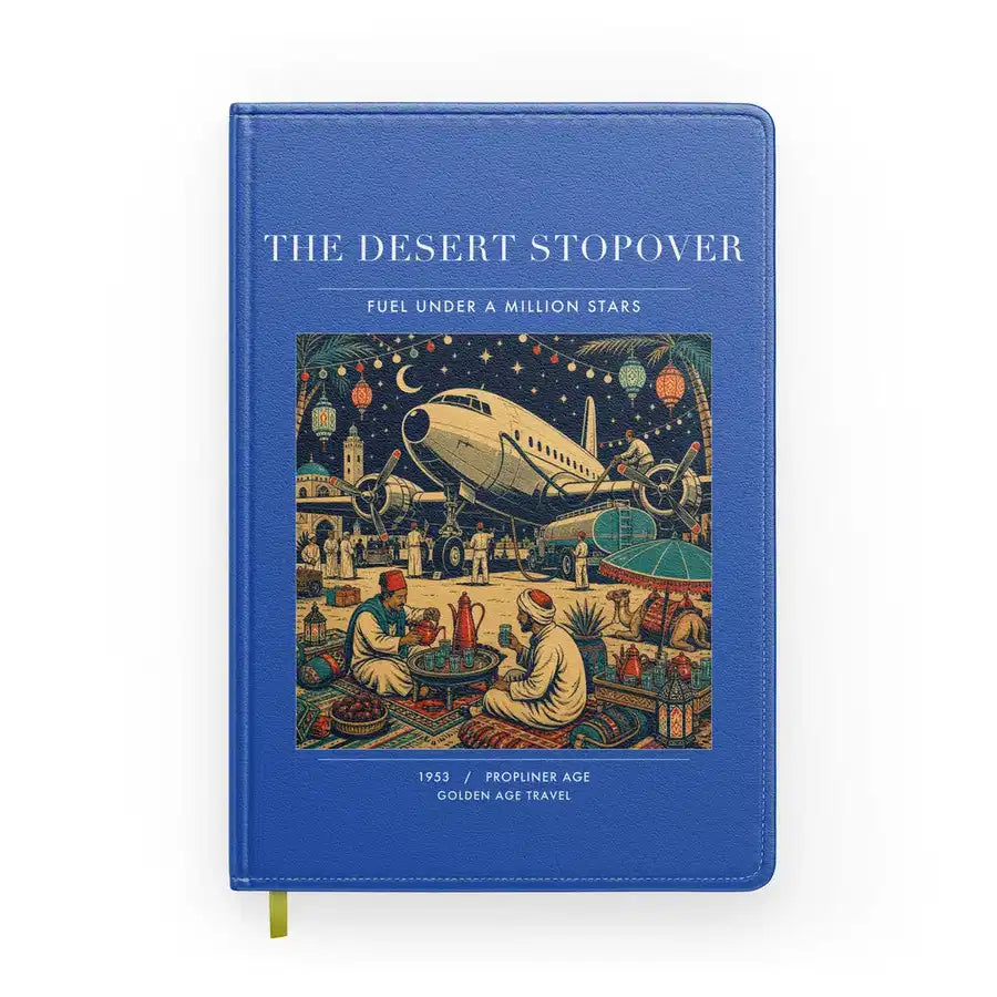 VINTAGE G4090 - The Desert Stopover - Designed Notebooks design on blue