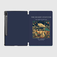 Thumbnail for VINTAGE G4090 - The Desert Stopover - Designed iPad & Samsung Tablet Cases design on navyblue samsung