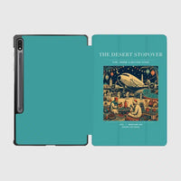 Thumbnail for VINTAGE G4090 - The Desert Stopover - Designed iPad & Samsung Tablet Cases design on turquoise samsung